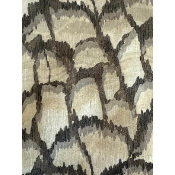 V Cristina Women’s Ruffled Sheet Elastic Waist Short Sleeve Blouse S Black Gray - Picture 5 of 5